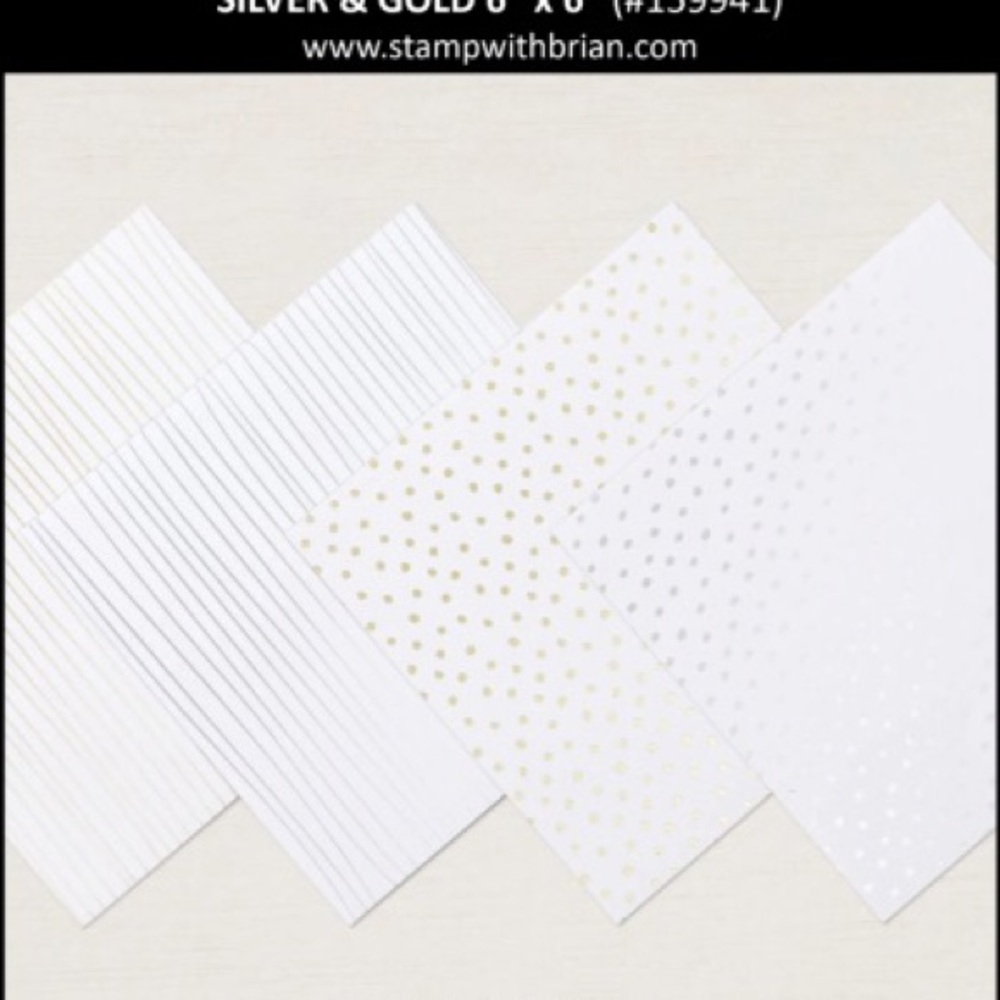 🏷 New Stampin Up! Silver & Gold 6x6” SPECIALTY DESIGNER SERIES PAPER